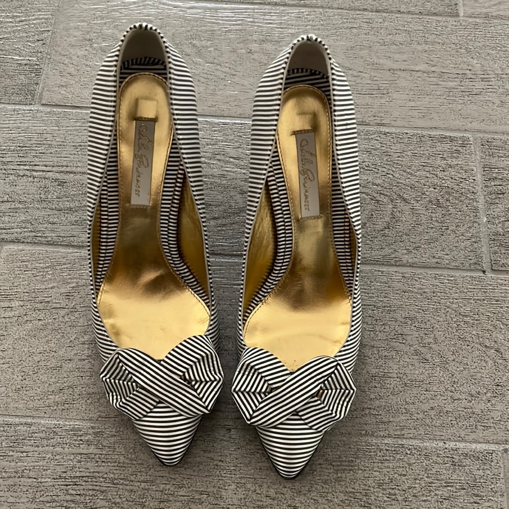 Lulu Guinness leather sole heel made in Spain